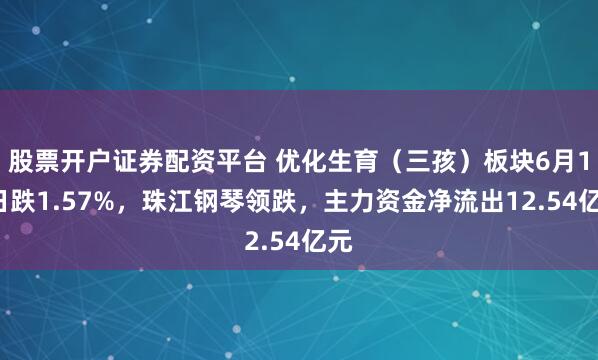 股票开户证券配资平台 优化生育（三孩）板块6月19日跌1.57%，珠江钢琴领跌，主力资金净流出12.54亿元